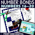 Number Bonds to 20 Activity - Cut and Paste Puzzle - 16-20 - Printable & Digital