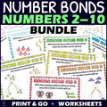 Number Bonds with Pictures BUNDLE - Number Bonds to 10 Activities