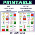 Number Sense Centers Activities 0-10 - Hands On Cut and Paste Puzzles