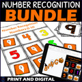 Halloween Number Recognition 0-10 Activities BUNDLE - Bingo Games