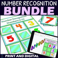 Number Recognition 0-10 Activities BUNDLE - Bingo Games - Printable and Digital