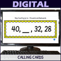 Skip Counting by 4s Activity - Bingo Game - Printable and Digital