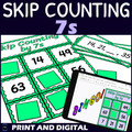 Skip Counting by 7s Activity - Bingo Game - Printable and Digital