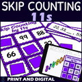 Skip Counting by 11s Activity - Bingo Game - Printable and Digital