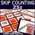 Skip Counting by 25s Activity - Bingo Game - Printable and Digital