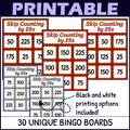 Skip Counting by 25s Activity - Bingo Game - Printable and Digital