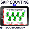 Skip Counting by 4s Introduction and Practice Activity - Digital Boom ™ Cards