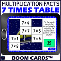 Multiplication Facts for 7 Times Table Practice - Mystery Pictures - Boom™ Cards