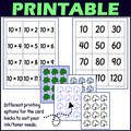 St Patricks Day Multiplication Facts for 10 Times Table Activity - Matching Game