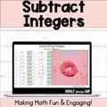 Subtracting Integers Self-Checking Digital Activity