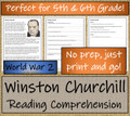 Winston Churchill Close Reading Activity 5th Grade & 6th Grade