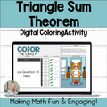 Triangle Sum Theorem - Find Missing Angle Values - Self-Checking Activity