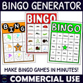 Commercial Use Bingo Generator - Bingo Game Creator