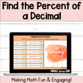 Finding Percent of a Decimal Digital Self-Checking Activity