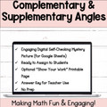 Complementary & Supplementary Angles Self-Checking Digital Activity