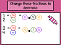 Valentine's Day Fractions to Decimals with Number Chips