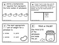 Grade 3 Jellybean Math Task Cards