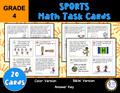 Grade 4 Sports Math Task Cards