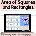 Area of Rectangles & Squares Digital Self-Checking Activity