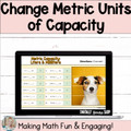 Change - Convert - Metric Capacity Digital Self-Checking Math Activity