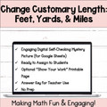 Change - Convert - Customary Length - Miles, Yards & Feet Digital Math Activity