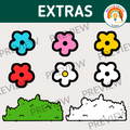 Counting to 10 Cliparts | Spring Counting Clip Arts | Counting Flowers Cliparts