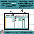 Editable Picture Riddle Template - Self-Checking Self-Grading Digital Activity 20 Questions Volume 1