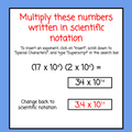 Scientific Notation - Multiplying and Dividing