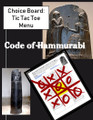 Choice Board: Hammurabi's Code Tic Tac Toe Menu