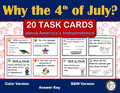 4th of July American History Task Cards
