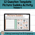 Editable Customizable Self-Checking Template Digital Activity Picture Sudoku V4