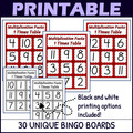 1 Times Table Activity - Multiplication Facts Bingo Game