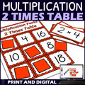 2 Times Table Activity - Multiplication Facts Bingo Game