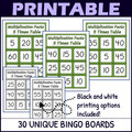 5 Times Table Activity - Multiplication Facts Bingo Game