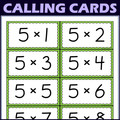 5 Times Table Activity - Multiplication Facts Bingo Game
