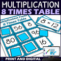 8 Times Table Activity - Multiplication Facts Bingo Game