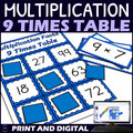 9 Times Table Activity - Multiplication Facts Bingo Game