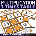 3 Times Table Activity - Multiplication Facts Bingo Game