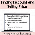 Discount and Selling Price Digital Self-Checking Self-Grading Math Activity 2 Discount and Selling Price Digital Self-Checking Self-Grading Math Activity 2