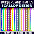 Rainbow Scalloped Borders