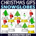 Christmas Snow Globes GIFs - Animated Christmas Clipart