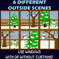 Winter Snowy Windows GIFs - Animated Winter Clipart