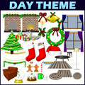 Build Your Own Scene Christmas Clipart