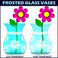 Rainbow Flower Vases Clipart Containers