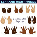 Counting Hands Clipart - Multicultural Counting Fingers Clip Art