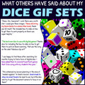 Digital Dice GIFs - Animated Clipart – White with Black Dots