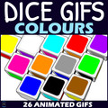 Digital Dice GIFs - Animated Clipart – Colors