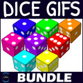 Dice Clipart and Digital Dice GIFs MEGA BUNDLE