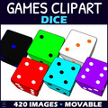 Dice Clipart and Digital Dice GIFs MEGA BUNDLE