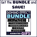 Domino GIFs - Animated Dominoes Clipart – Black with White Uppercase Letters